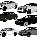 Various Modern Cars Display Featuring Different Colors and Sedan Styles