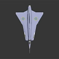 Detailed Light Blue Jet Airplane Model Featuring Delta Wing And Yellow Emblems 3d model
