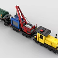 Lego toy building blocks engineering car train high-speed rail 3d model
