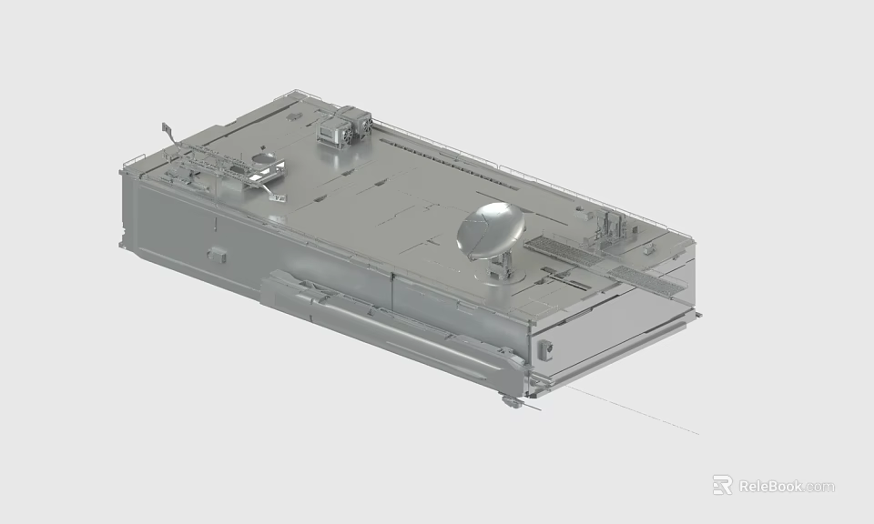 Silver Metal Mechanical Device With Circular Component And Structured Surface Interfaces Design 3d model