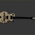 Modern Electric Guitar With Unique Wooden Body Decorative Design And Reflection For Daily Use