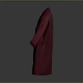 Maroon Long Sleeve Shirt Coat with Collar Pocket and Button Front Design