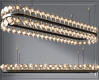 Light Luxury Crystal Chandelier 3d model