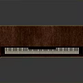 Brown Wooden Piano With Carved Decorations And White Keys For Home Living