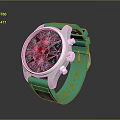 Turquoise Silicone Strap Watch with Silver Case Black Dial and DNC Logo Analog