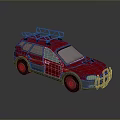 Red Off Road SUV With Roof Rack And Sporty Exterior Design