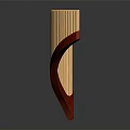 Wooden Pan Flute Musical Instrument With Curved Wooden Pieces And Red Edge Art Supplies