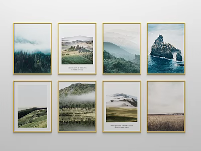 Modern landscape painting landscape charm decorative painting 3d model