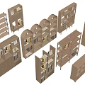 Modern Wooden Storage Shelving Units With Various Designs And Multiple Open Shelves For Home