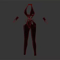 Futuristic Metallic Fashion Outfit Featuring Shiny Bodycon Silhouette And Decorative Shoulder Pieces