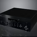 Yamaha Black Audio Amplifier With Control Knobs And Display Panel