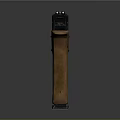 Modern Brown And Black Pistol With Wooden Grip And Metal Frame
