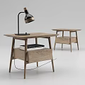 Nordic bedside table 3d model
