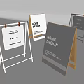 Modern menu card ornaments 3d model