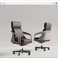 Modern Leather Office Chair With High Back Ergonomic Design And Swivel Wheels For Comfortable Use