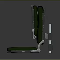 Green Upholstered Seats With Sturdy Metal Frame For Modern Furniture Design