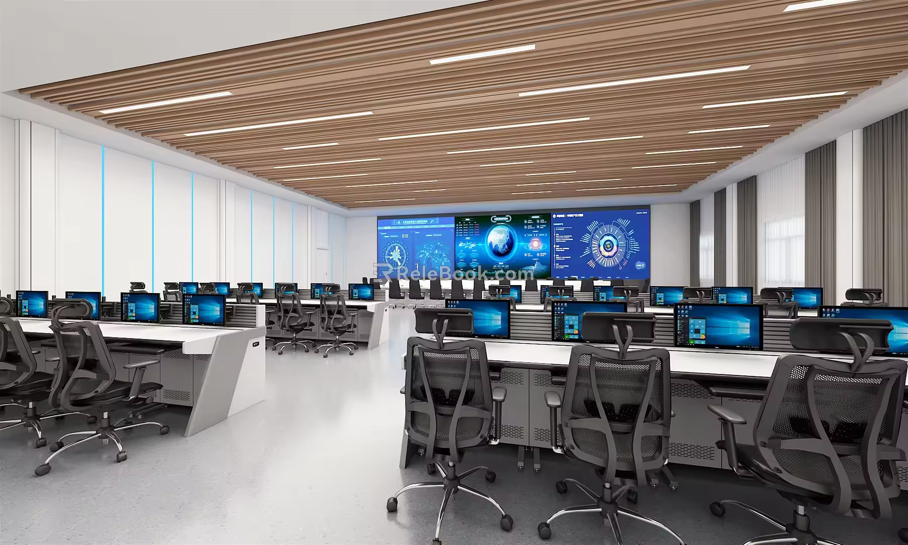 Modern Command Center Big Data Center 3d model