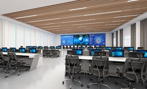 Modern Command Center Big Data Center 3d model