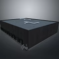 Large Black Commercial Refrigerator Freezer With Top White Ventilation System And Bottom Compartments