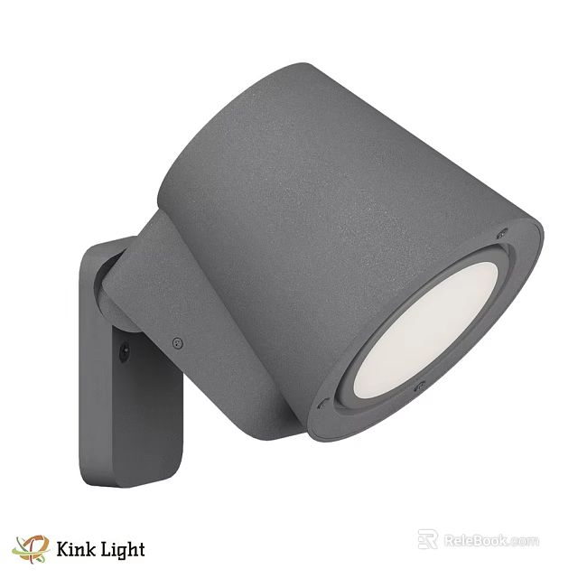 Modern Gray Wall Mounted Light With Cylindrical Design And White Shade 3d model 
