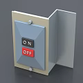 Industrial Control Switch Device With ON OFF Buttons And Metal Casing 3d model