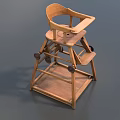 Wooden Toddler Chair With Sturdy Frame And Rolling Wheels For Safe Use