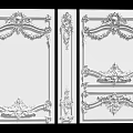Carved Wall Background Wall European-style Carved Building Component Gypsum Line Carved Craft Corner Line Carved Decorative Line 3d model