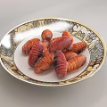 Plateful Of Fresh Clams On Decorative Dish