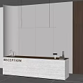 Modern Reception Desk Front Desk 3d model