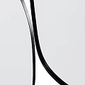 Two Modern Irregular Shaped Mirrors With Black Frames Large And Small