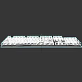 Black Mechanical Keyboard With Red Backlit Keys And Durable Design