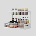 Bathroom Wall Cabinet Double Layer Black Metal Storage With Toiletries Towel Essentials