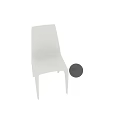 Modern White Single Chair With Sleek Design And Streamlined Ergonomic Structure