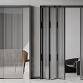 Modern swing door combination 3d model