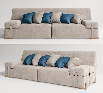 Modern double sofa 3d model