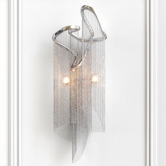 Modern Light Luxury Grey Chain Wall Lamp 3d model