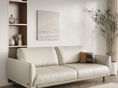 Modern double sofa light 3d model