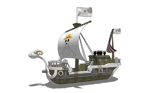 Modern pirate ship pirate ship slide 3d model