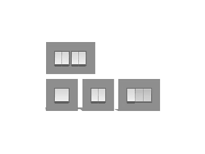 Gray Switch Panels With Various Switch Counts For Home Interior Use 3d model
