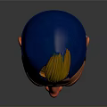 3D Cartoon Bearded Man Wearing Blue Cap White Shirt Blue Pants And Red Shoes