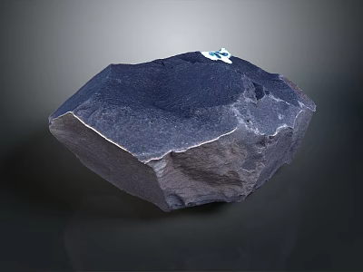 Natural Dark Stone Block With Rough Surface For Decorative Building Projects 3d model