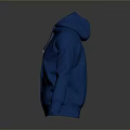 Stylish Blue Zippered Hoodie Casual Long Sleeve Design With Front Pocket