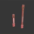 Architectural Column Design With Two Different Heights And Brown White Textured Finish