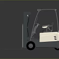 Electric Forklift Truck With Enclosed Cab And Front Forks For Industrial Operations