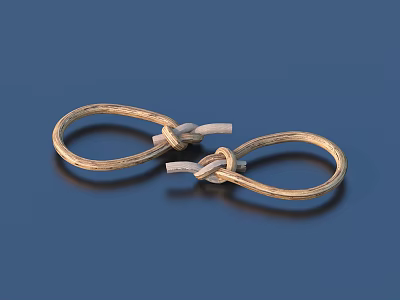 Two Handmade Braided Rope Knots For Daily Life Supplies And Home Use 3d model