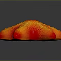 Vibrant Orange Red Starfish With Textured Surface And Glossy Appearance