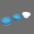 Three Piece Blue And White Draining Bowls Dinnerware Set For Kitchen
