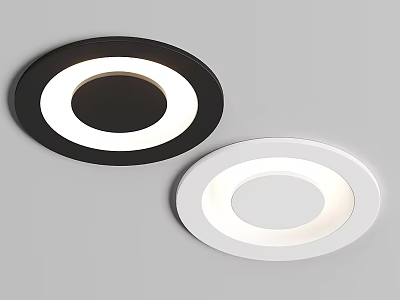 Modern Black And White Recessed Downlights With Sleek Design For Home Ceiling 3d model