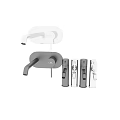 Modern Round Faucet with Black Chrome Finish 205mm Length 152mm Height Installation