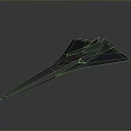 Dark Triangular Stealth Aircraft Model with Smooth Surface Sharp Edges Streamlined Design Gray Background